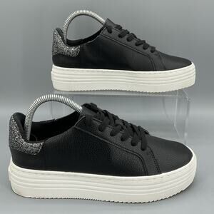 Joy Performance Comfort Leather Sneakers with Podiatric Insoles Black Size 7.5W